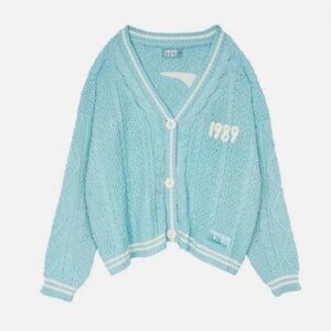 Taylor Swift 1989 Blue Knit Cardigan Size M/L